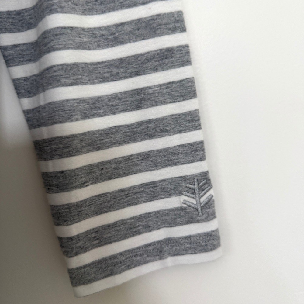 Coolibar NWT Womens Marietas Sun Wrap UPF 50+ Striped Cardigan Grey White Small - Picture 8 of 12